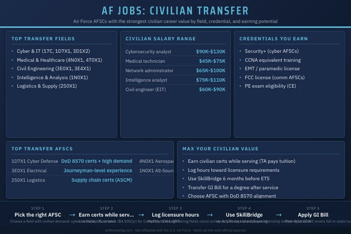 Air Force Jobs That Transfer to Civilian Careers