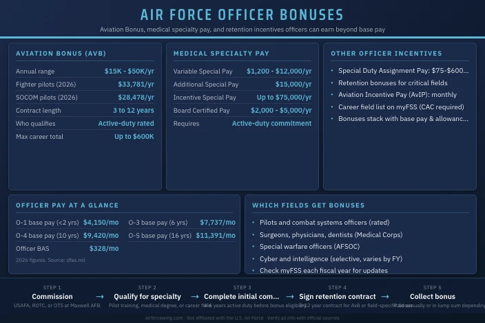 Air Force Officer Bonuses and Incentive Pay