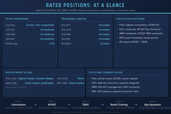 Air Force Pilot vs CSO vs ABM vs RPA