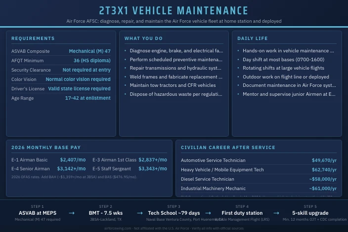 2T3X1 Mission Generation Vehicular Equipment Maintenance