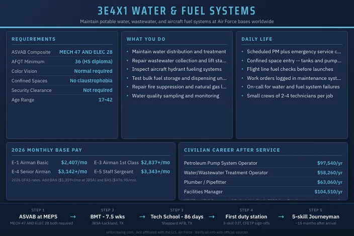3E4X1 Water and Fuel Systems Maintenance