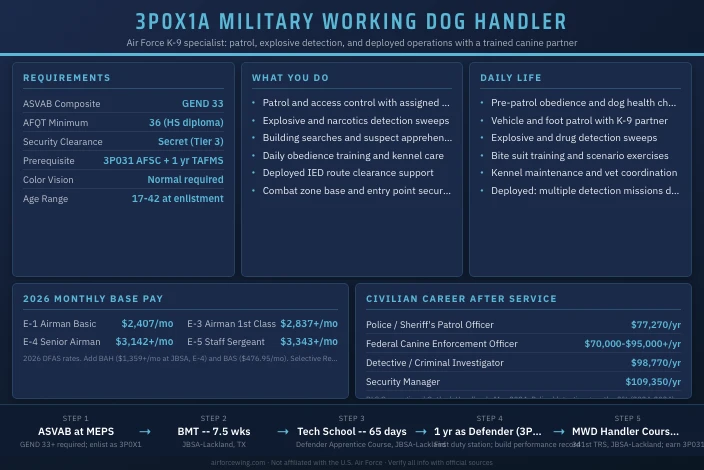 3P0X1A Military Working Dog Handler
